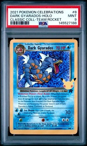 Dark Gyarados 8/82 Celebrations Classic Holo PSA 9 Pokémon card