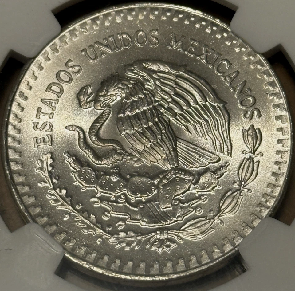 :1983-Mo 1-ONCE MEXICO LIBERTAD WINGED VICTORY NGC MS68 RARE R5 HIGHEST GRADES - Image 4 of 4
