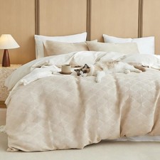 100 Cotton Waffle Weave Duvet Cover Set Full Size 3 Pieces 1 Duvet Cover 78...