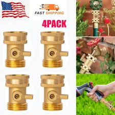 4Pack 3/4" Garden Hose Shut Off Valve Water Pipe Faucet Connector Solid Brass