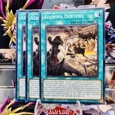 3x Yugioh Playset Azamina Debtors MP25-EN417 Common 1st Ed Near Mint