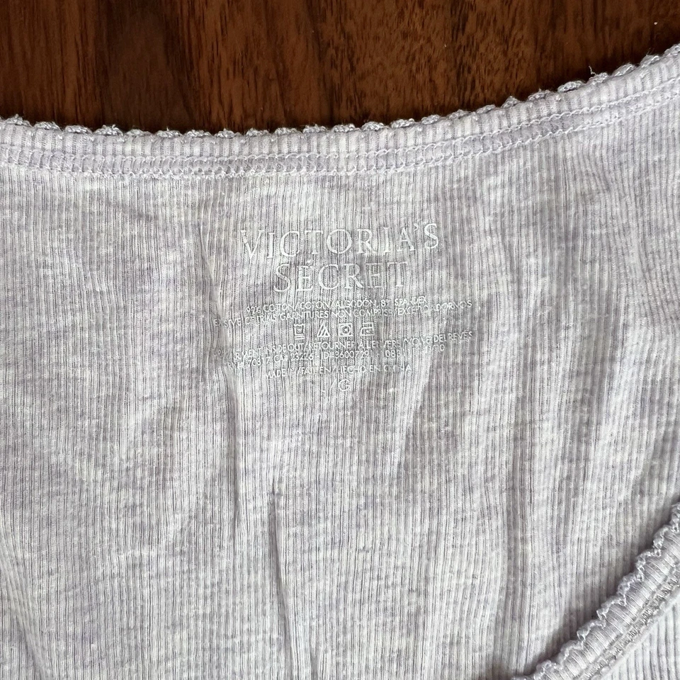 复古 Y2K Victoria’s Secret 粉红色石灰吊带背心灰色大号 — 第 3/4 张图片