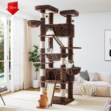 NEW,81 Inches Tall Cat Tree/Scratching Post/Wide Base/Leopard Print