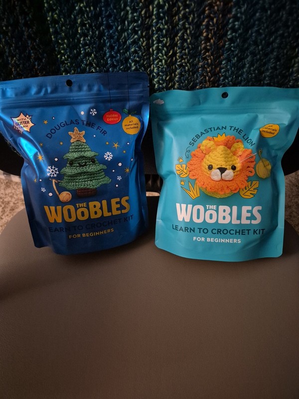 2 Woobles Kits - Sebastian The Lion & Douglas The Fir NIP