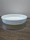 Vintage Pyrex Quiche Dish Brittany Blue 9.5" 486-B Bake And Serve Oven Microwave