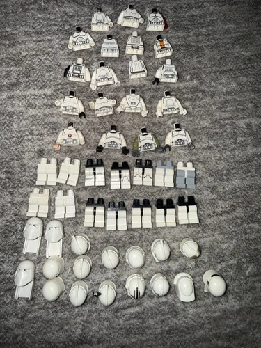 LEGO Star Wars Clone Trooper Minifigure Parts Lot Bulk Torsos Helmets Multicolor