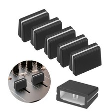 6Pcs Mixer Slider Fader Caps Universal Fader Knobs, Black