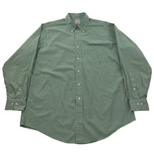 Brooks Brothers Button Up Shirt Men's 17 4-5 Green Checkered EUC Long Sleeve
