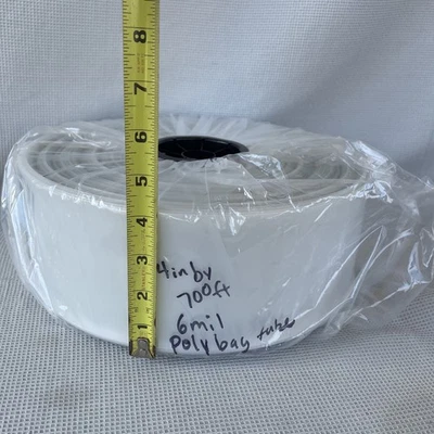 Clear Poly Tubing 6mil Thick 4" x 700ft Plastic Roll To Make Heat Sealer Bags - Photo 1/4