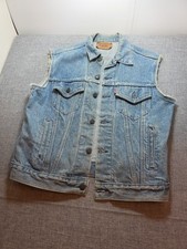 Vintage 80s Levi's 70506-0214 Type 3 Denim Trucker Vest Size 38R