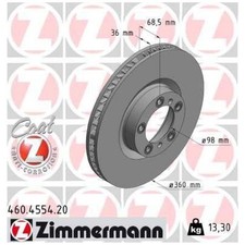 Zimmermann Scheibenbremse vorne rechts 9J1615302A 26255325