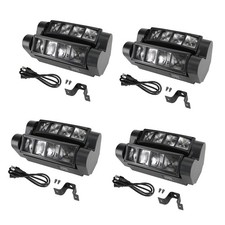 4Pcs 80W 8LED RGBW Spider Moving Head Stage Lighting Beam DMX Party DJ Lighting