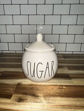 Rae Dunn SUGAR Lidded Jar Bowl By Magenta Microwave And Dishwasher Safe