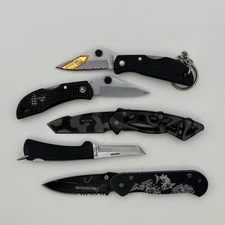 Lot of 5 Small Pocket Knives Army Multi Tool Winchester Buck Cold Steel Coast