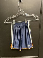 Boys Adidas Blue/Orange/White Basketball Shorts - Size 6
