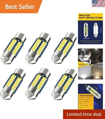 DE3175 LED Festoon Bulbs Pack of 6 - Super Bright 31mm for Car Interiors