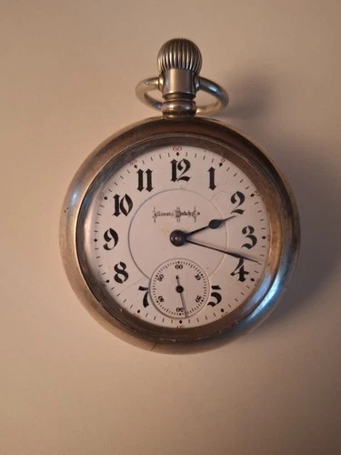 Antique 18s Illinois Bunn Special Two Tone Railroad Pocket Watch