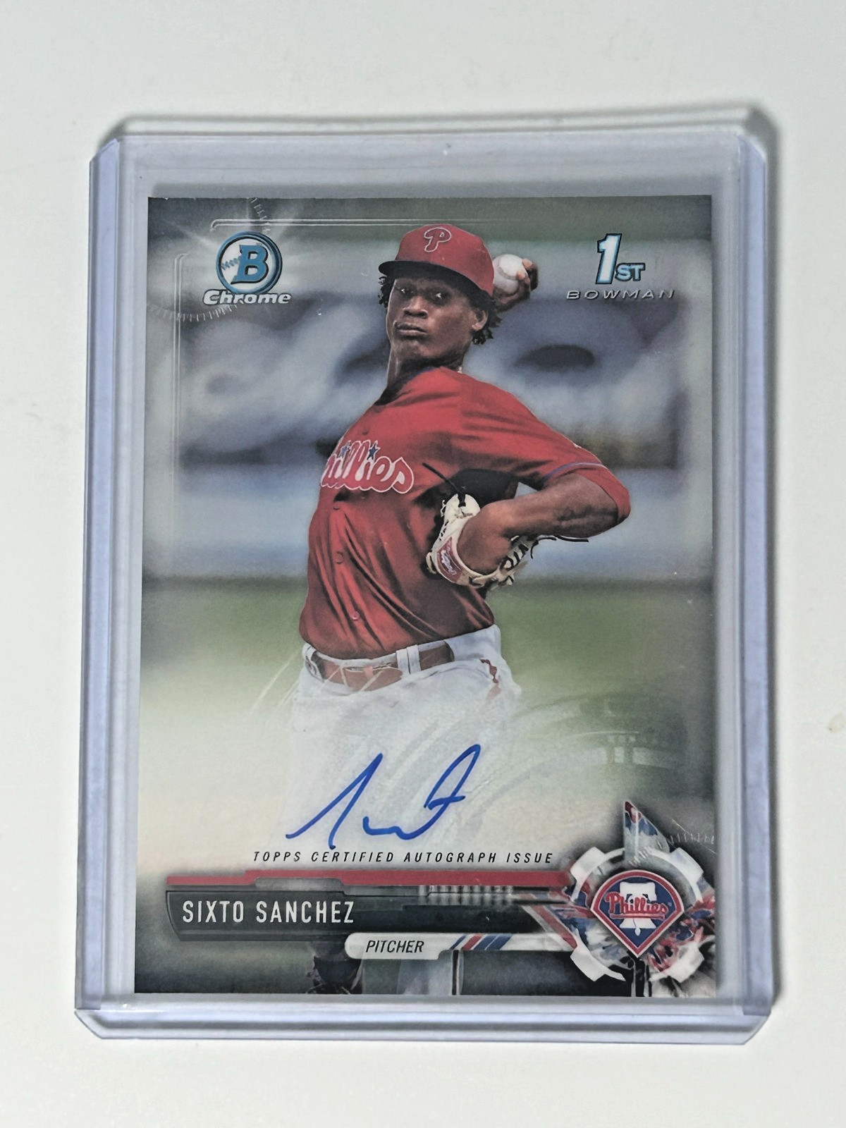Sixto Sanchez 2017 Bowman 1st Bowman Chrome Rookie Auto #CPA-SS