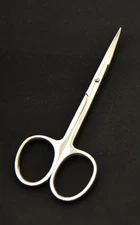 Cuticle Small Curved Toe Nail Scissors Fine Point Manicure Nail Art Shears 3.5"