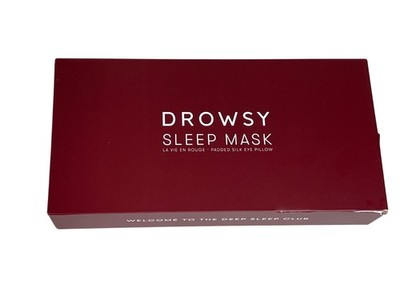 Drowsy La Vie En Rouge Silk Sleep Eye Mask - New, Open Box