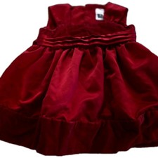 Carter Velvet RED dress. Size 6. Ribbon. Excellent Condition