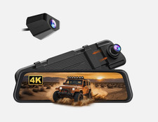 WOLFBOX M40lite 4K 10" Rear View Mirror Camera, Dash Cam Front and Rear for Car.