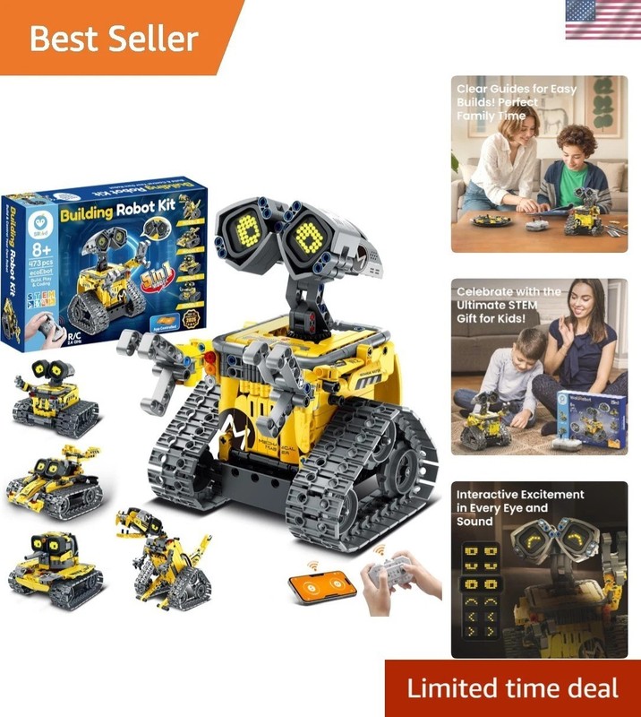 Interactive STEM Coding Robot Kit – 473 Pieces of Creative Fun for Ages 8+