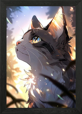 Katze im Sonnenlicht Gerahmtes Wandbild Poster Leinwanddruck Bild