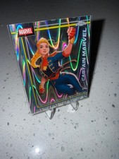 2026 Topps Chrome Marvel Comics #21 Captain Marvel RayWave Refractor