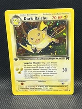 pokemon card dark raichu Dark Raichu 2000 Pokemon Neo 2 holo (Japanese) PSA 8 – Piece Of The Game