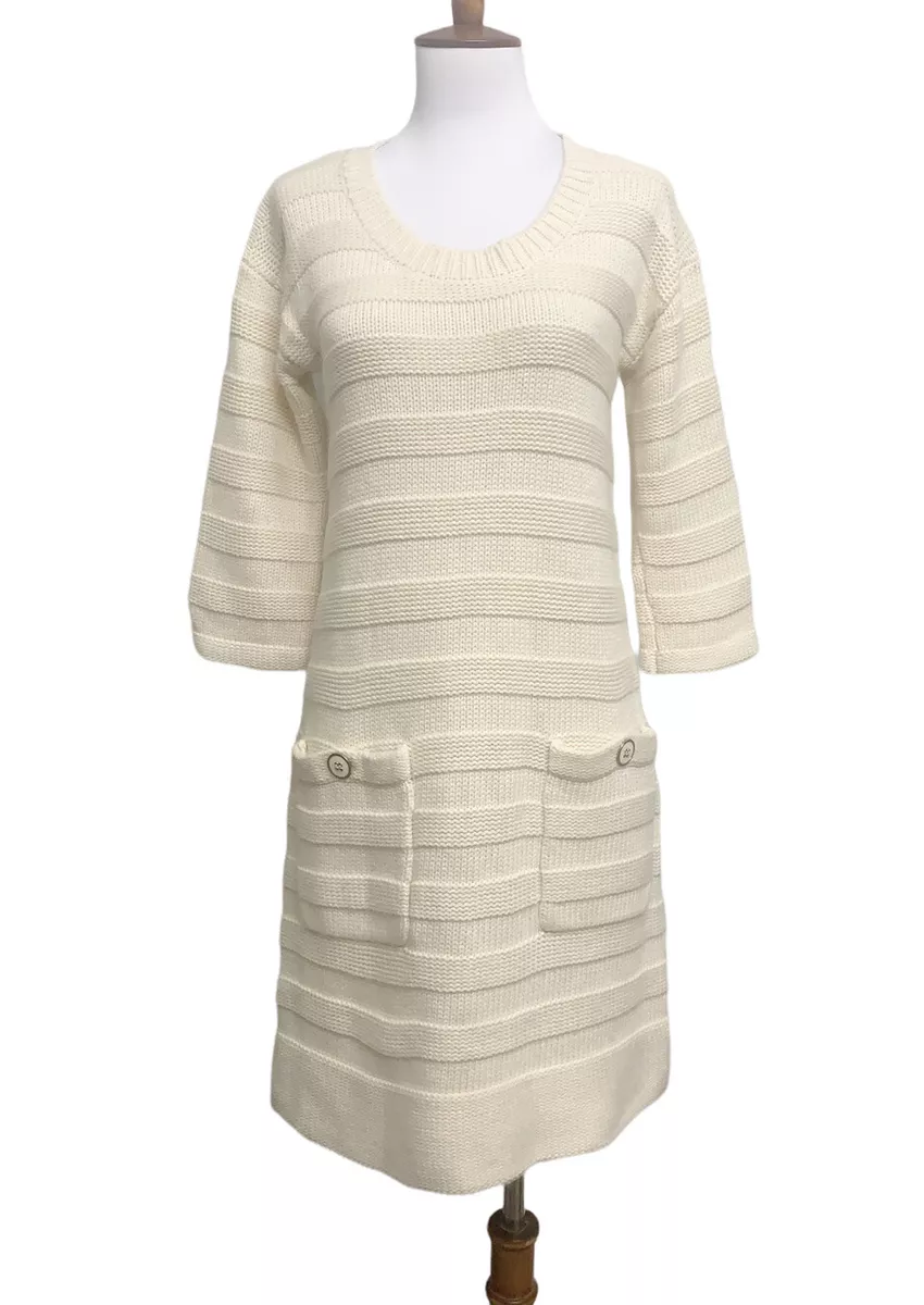 Cotton knit top dresses with pockets