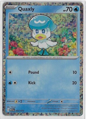 POKEMON S&V NM McDonalds *2023* HOLO 1st PARTNER Gen9 Starter PROMO #003 QUAXLY