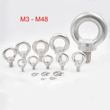 304 stainless Steel Lifting Eye Bolt Marine Grade Metric Thread M3 M4 M5 M6-M48