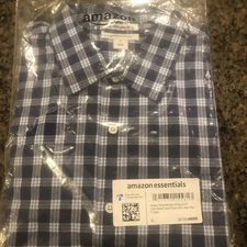 AMAZON ESSENTIALS Men's Long Sleeve Button Down Size  XL NWT