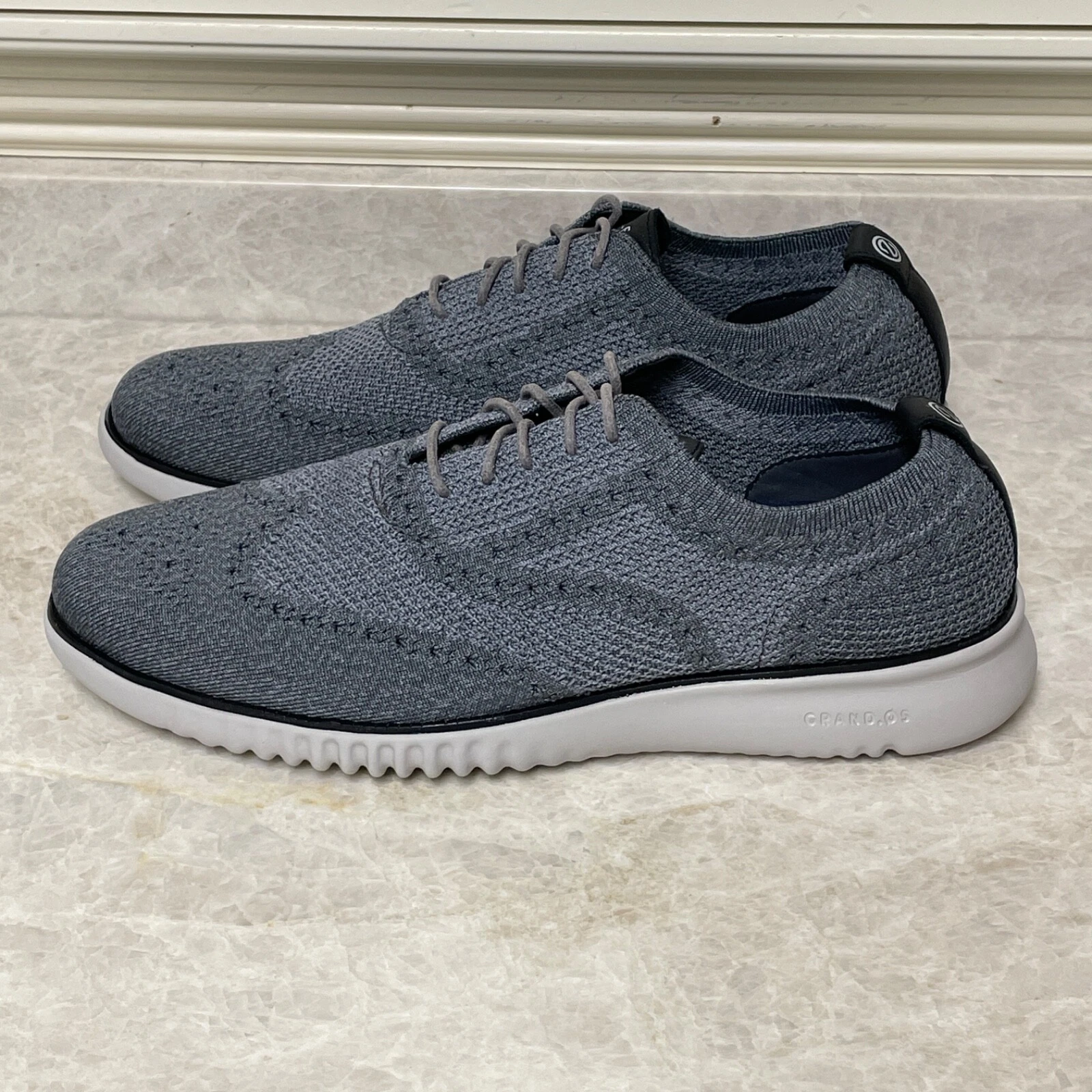 PUMA Scarpe Oxford Cole Haan 2 Zerogrand Stitchlite da uomo 13 M grigie in maglia stringate C27565