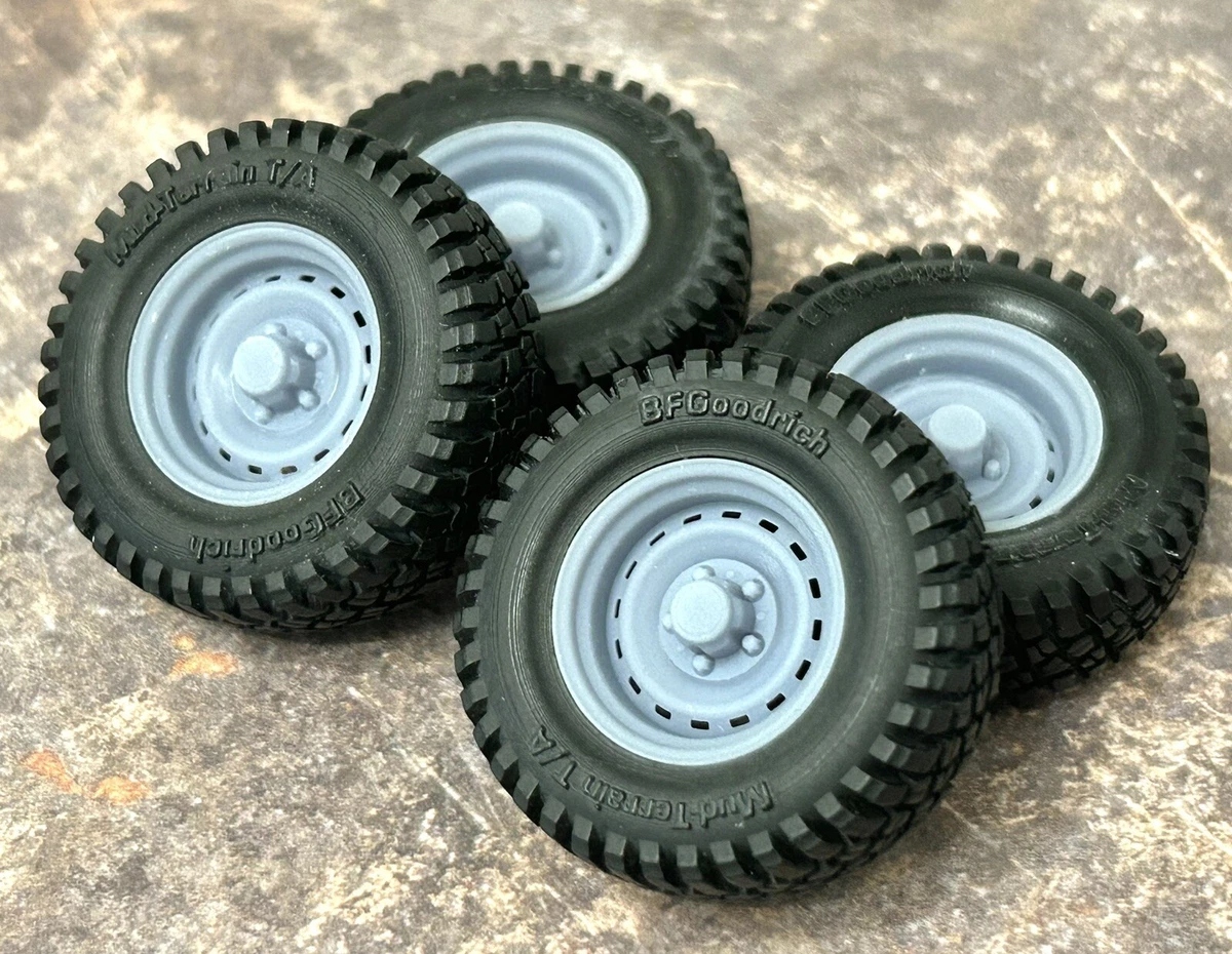 1/24 1/25 Scale Resin "Truck Steelies" Model Car Wheels & Tires – 20 Inch, Unassembled-1206900
