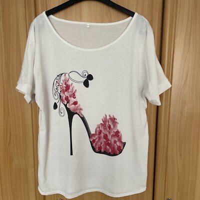 Shirt weiß High Heel Gr. S