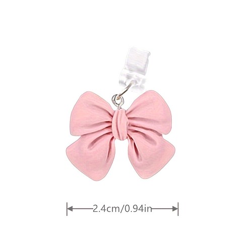 Phone Dust Plug Bow Pendant Decoration For IPhone Type-C Charging Interface - Zdjęcie 3 z 10