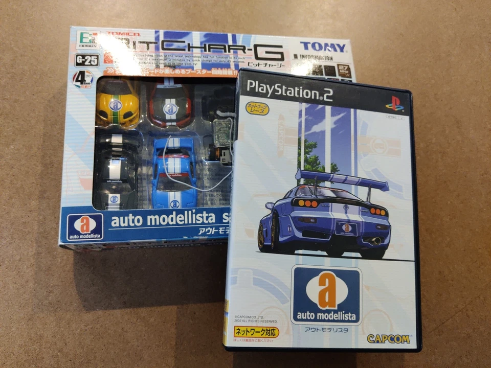 Auto Modellista Set Sony PS2 PlayStation 2 and Tomy Bit Char G NTSC J Capcom JPN - Image 2 of 4
