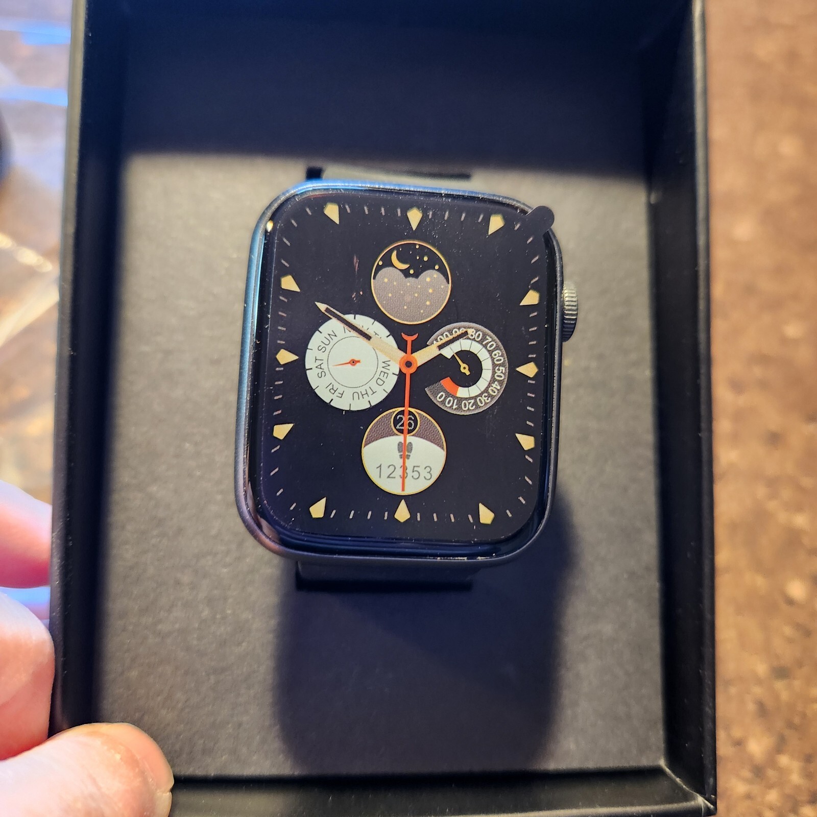 Welly Merck Smart Watch Black Touch Screen Fitness Tracker Pedometer Monitor