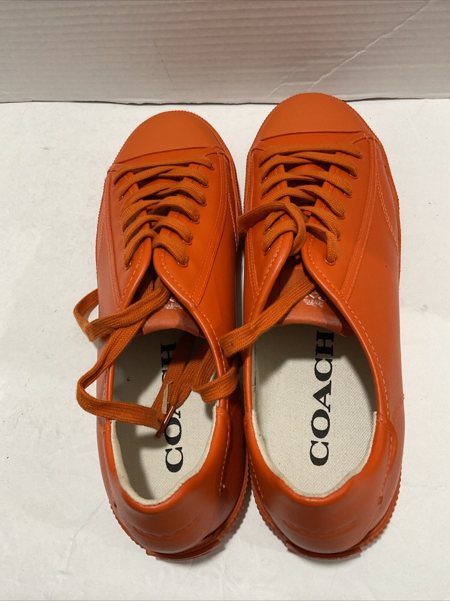 Coach Men's Orange Colored Low Top Sneaker Size 11D | eBay