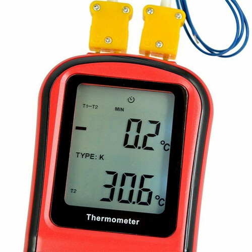 Temperatur Messgerät mit Zwei K-Typ Thermoelemente für K/J/T/E/R/S/N Typ - Bild 9 von 9