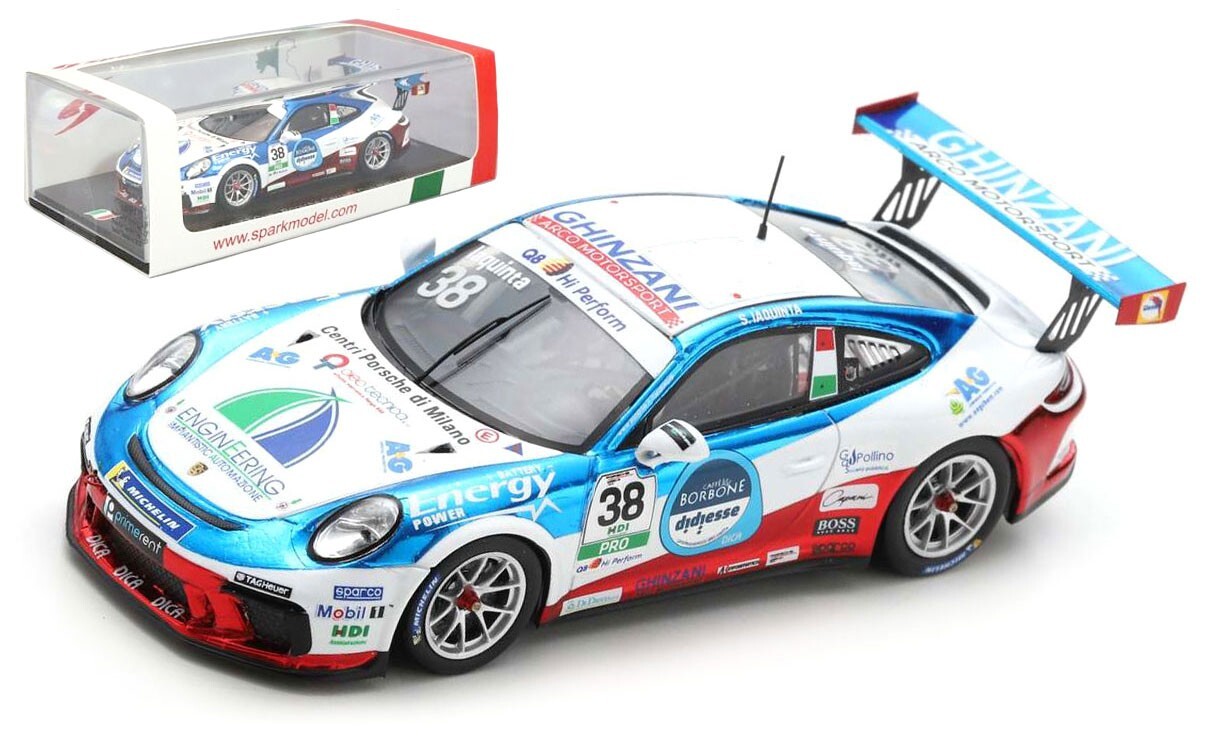 Spark SI015 Porsche 911 GT3 Cup #38 Italian Champion 2020 - Iaquinta 1/43 Scale