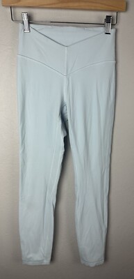 Lululemon Align V-Waist  Front Pant 25'' Powder Blue Nulu Leggings Size 4