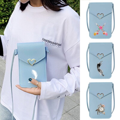 Touchscreen kleine Crossbody Handytasche Schultertasche Smartphone Brieftasche Gurt in UK
