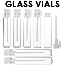 EMPTY SMALL GLASS PERFUME SAMPLE VIAL BOTTLE 500 CT. NEW 1ml Vials Tubes Bottles