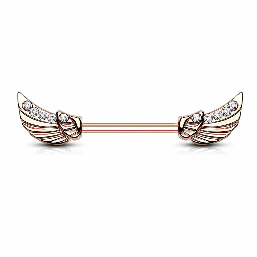 Angel wing nipple ring sale