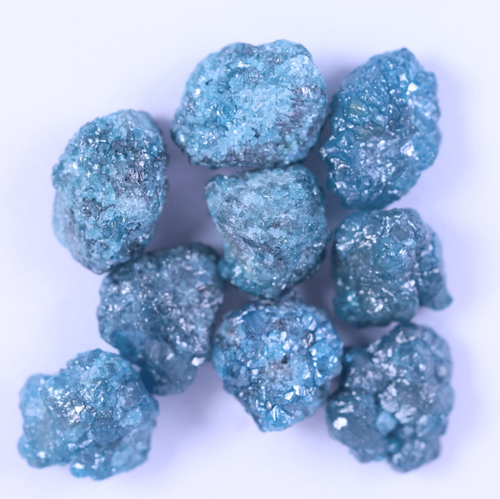 13,51Ct Natürlicher Blauer Rohdiamant Blauer Rohdiamant Ungeschliffen Blauer ... - Bild 6 von 6