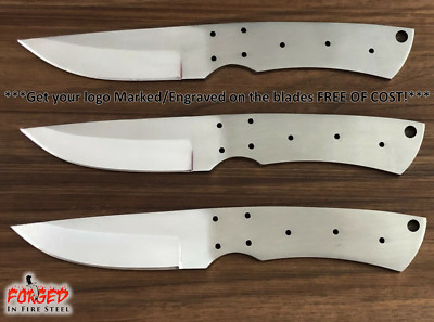 LOT OF 3 X HUNTING SKINNING BLANK BLADES JAPANESE STEEL CAMPING KNIFE MAKING DIY