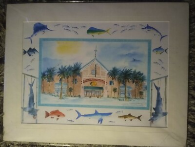 Bass Pro Shops Destin Florida 2003 Watercolor Signed Artist Proof